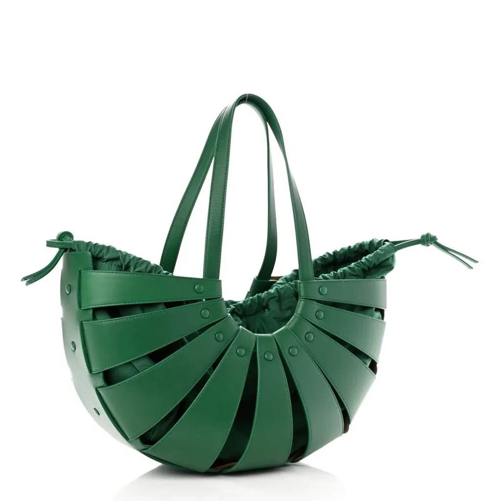 Bottega Veneta Bottega Veneta The Shell Bag Racing Green French Calfskin Shoulder Bag Green Leather Never worn - Back View