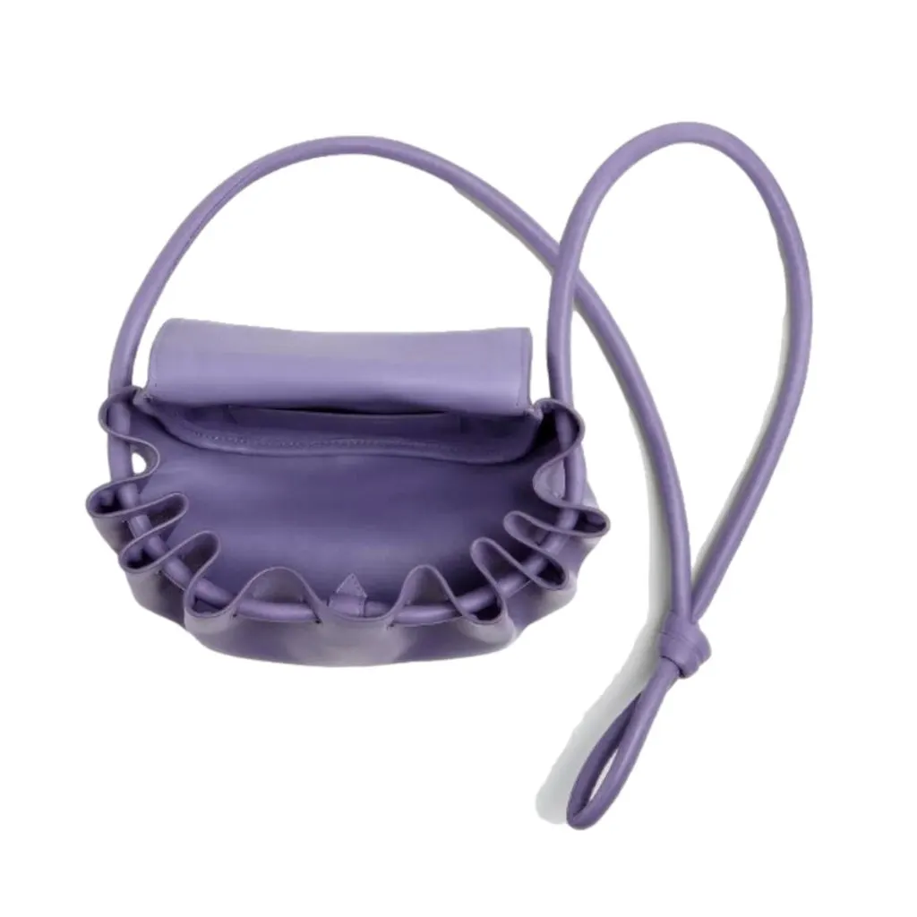 Bottega Veneta Bottega Veneta Beak Small Crossbody Bag Lavender Nappa Leather Designer Handbag Purple Leather Never worn - Box View
