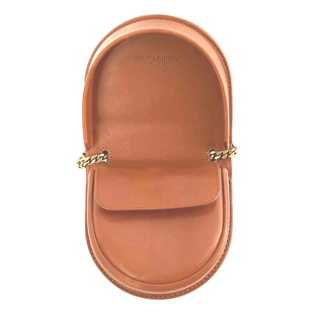 Saint Laurent Baby Kaia Satchel Brown Smooth Leather Micro Bag Brown Leather Never worn - Box View