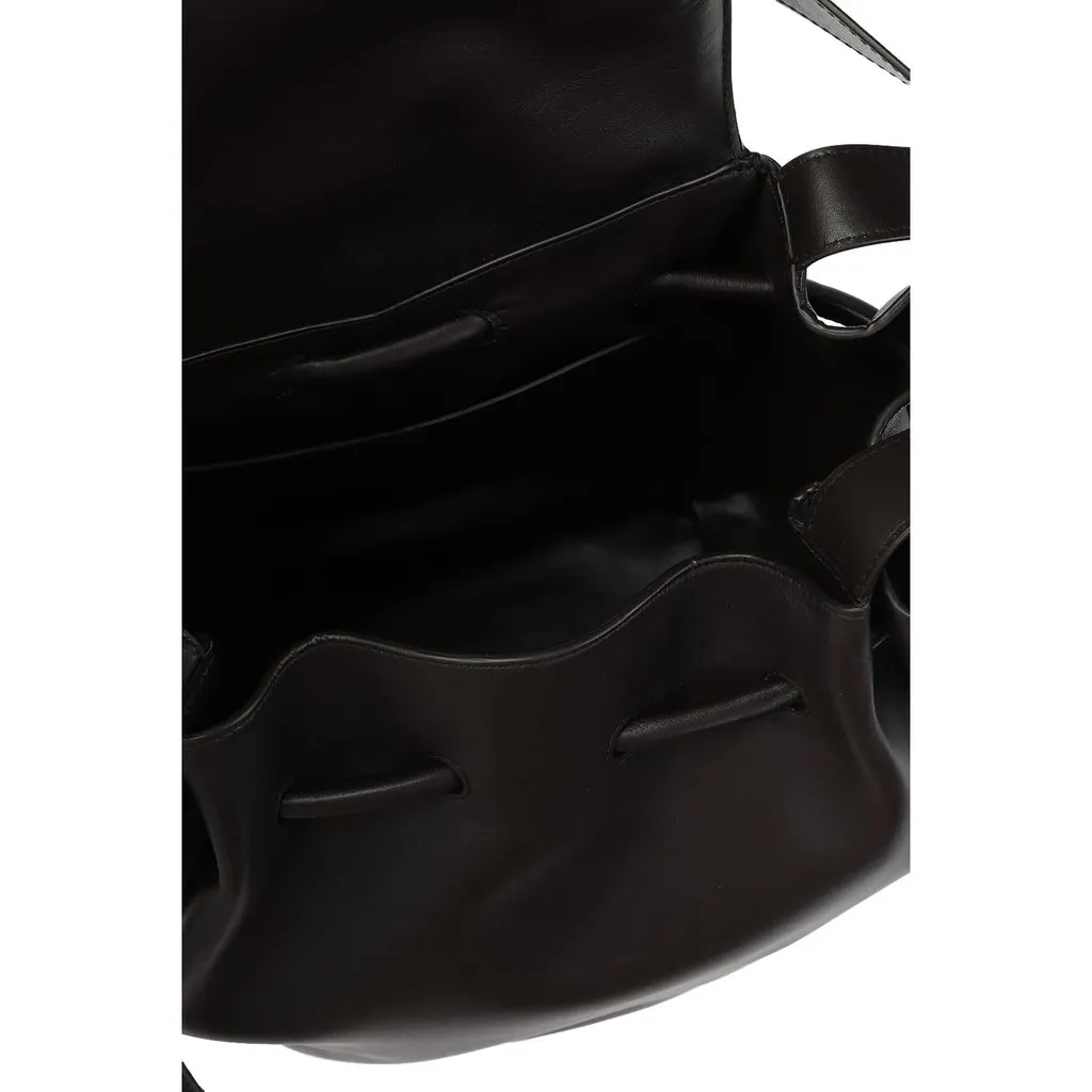 Bottega Veneta Beak Large Black Calfskin Shoulder Bag Black Leather Never worn - Back View