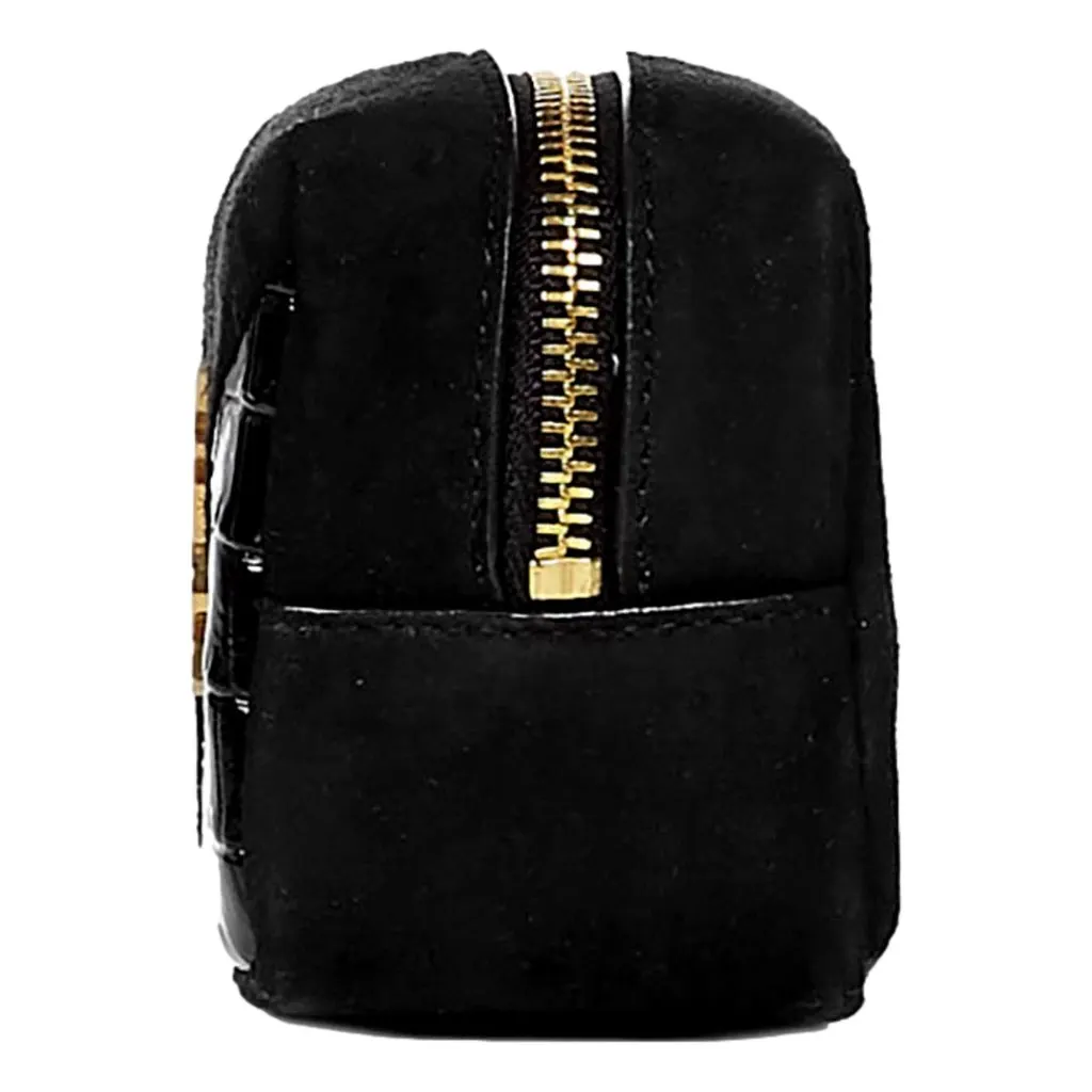 Saint Laurent Jamie YSL Keyring Cube Black Crocodile Print Leather Black Leather Never worn - Inside View