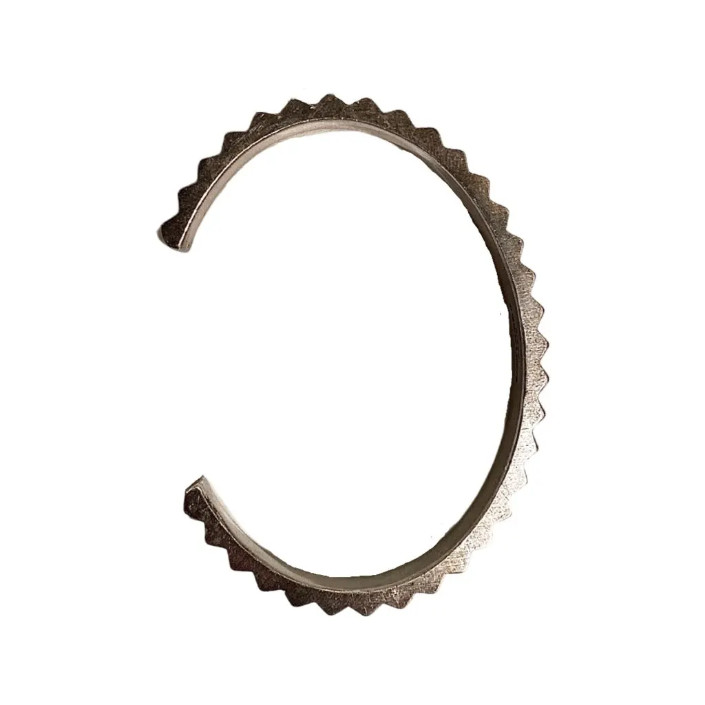 Saint Laurent Gear Silver Gunmetal Bracelet Large Silver Never worn - Model View