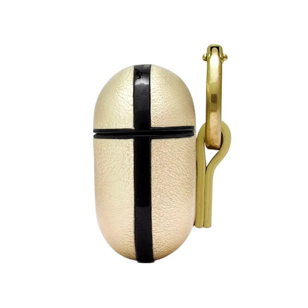 Saint Laurent Metallic Gold Leather Airpods Pro Case Gold Leather Never worn - Back View