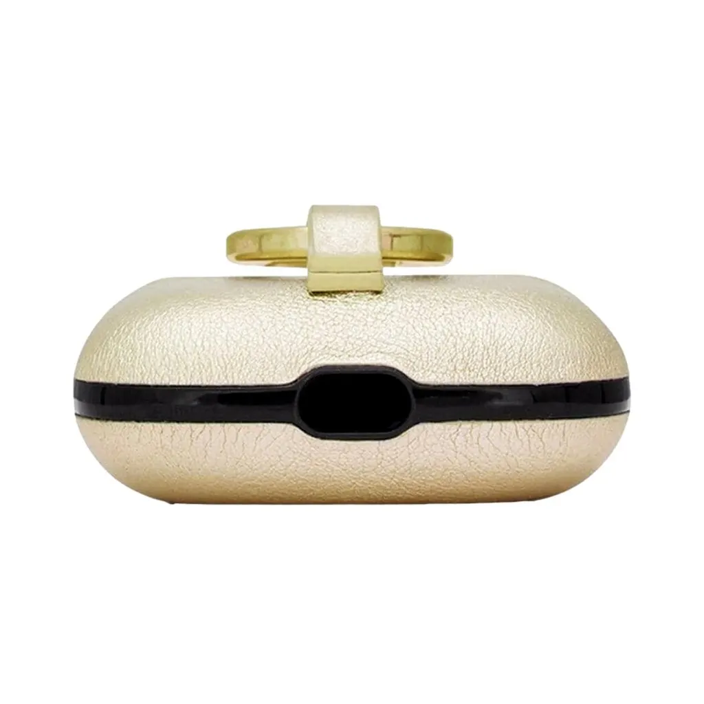 Saint Laurent Metallic Gold Leather Airpods Pro Case Gold Leather Never worn - Model View
