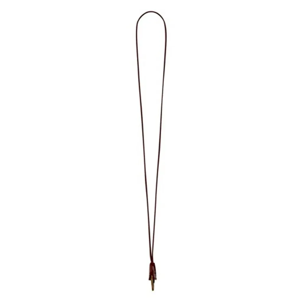 Saint Laurent Opyum Red Patent Leather Heart Keyring Necklace Red Leather Never worn - Inside View