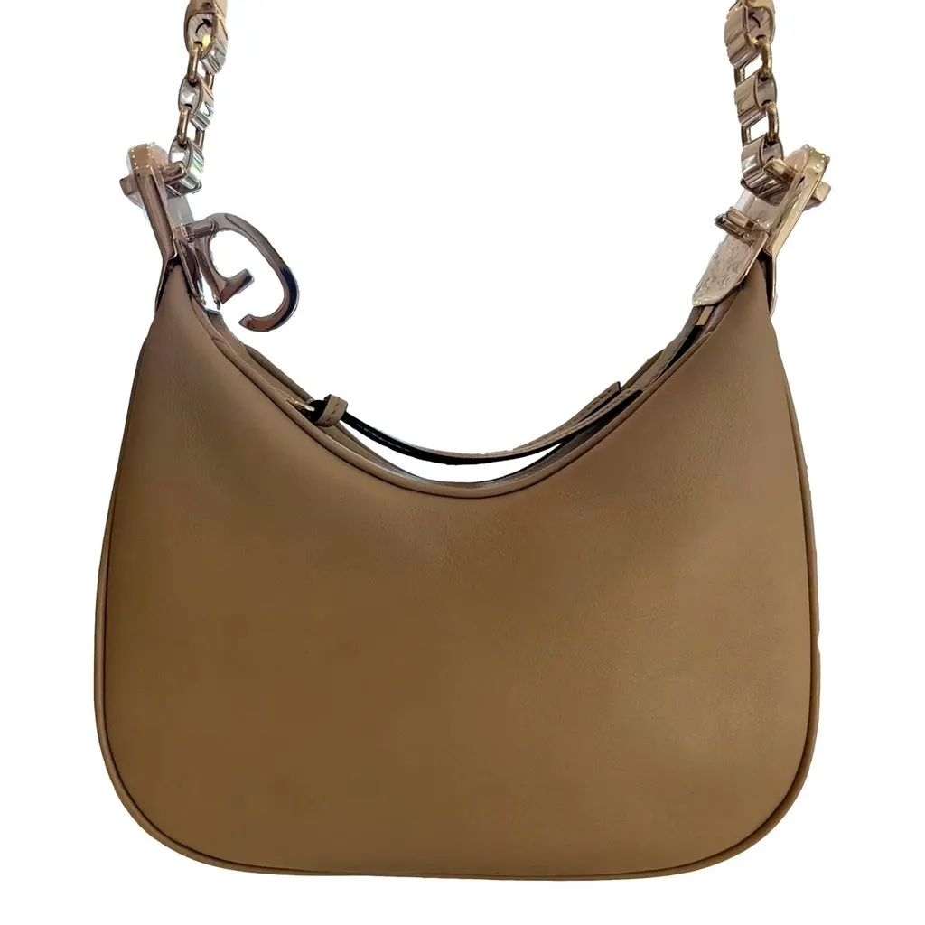 Gucci Attaché Small Shoulder Bag Beige Leather Brown Leather Never worn - Back View