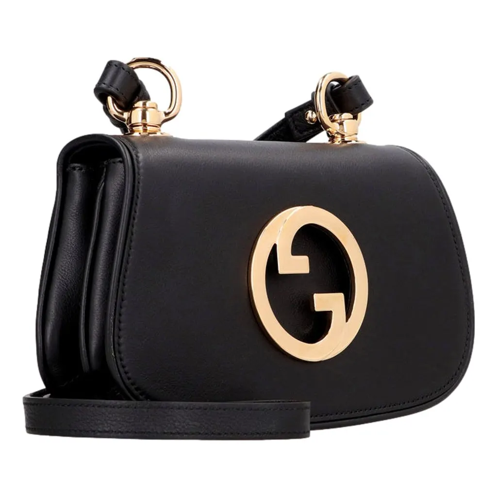 Gucci Blondie GG Mini Bag Web Stripe Strap Small Crossbody Black Canvas Never worn - Back View