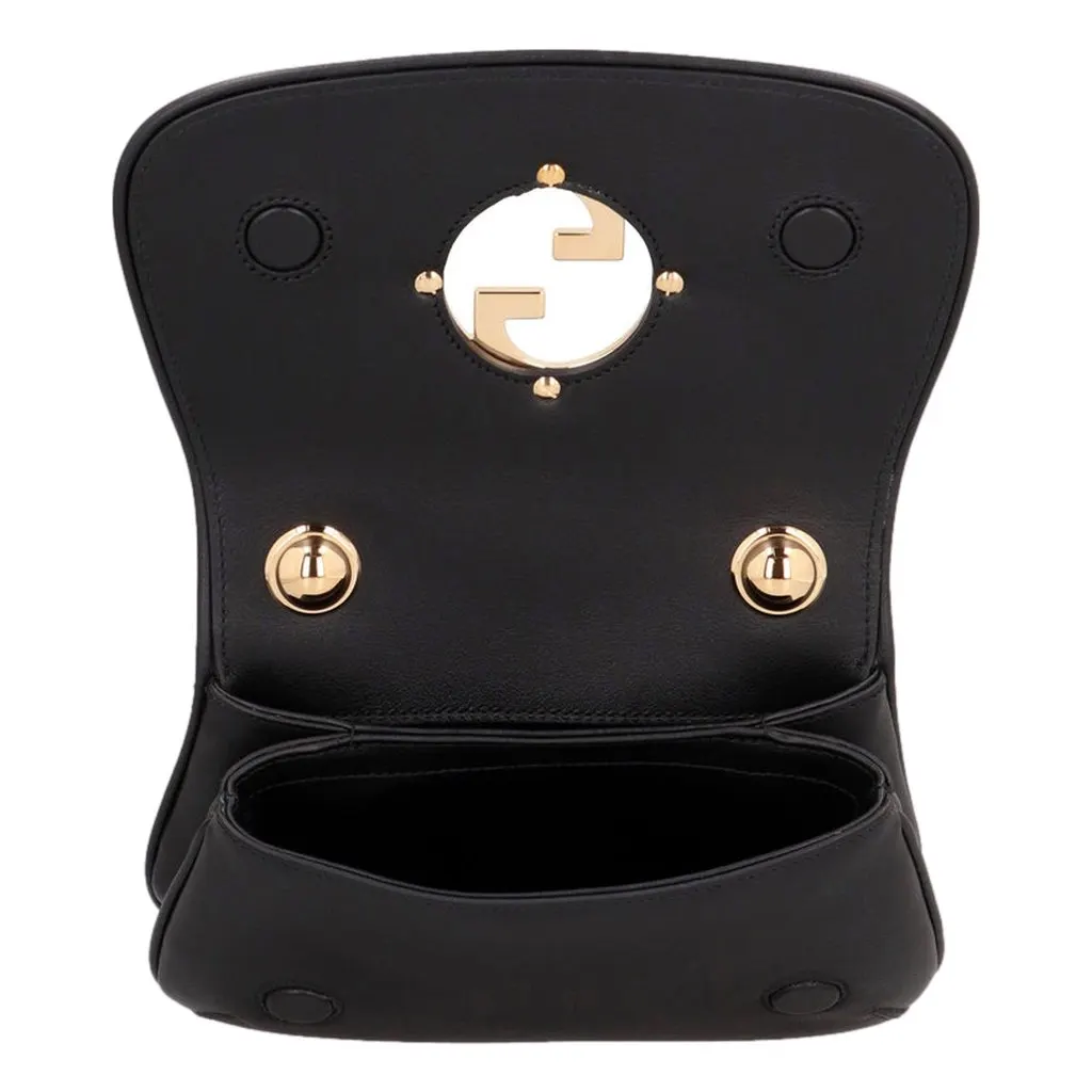 Gucci Blondie GG Mini Bag Web Stripe Strap Small Crossbody Black Canvas Never worn - Box View