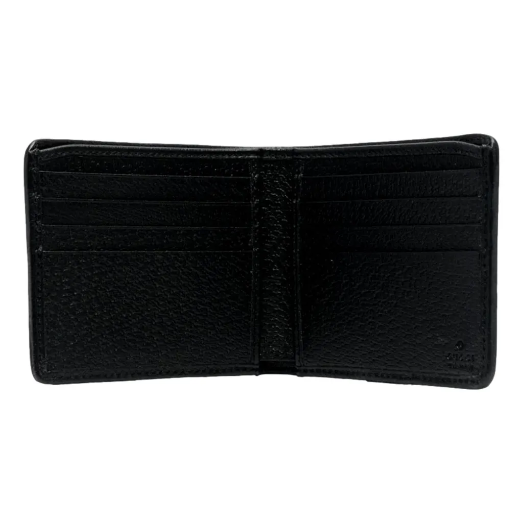 Gucci Jumbo GG Canvas Leather Black Bifold Wallet Black Canvas Never worn - Back View