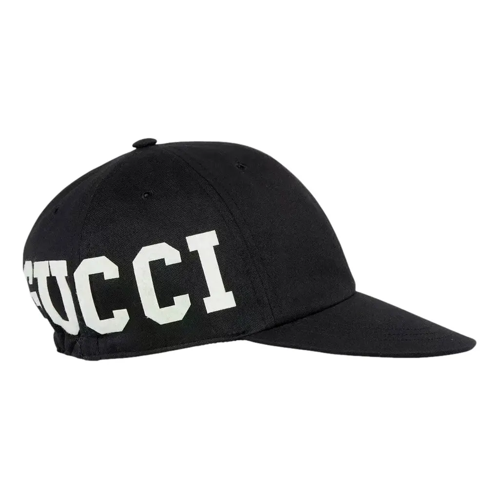 Gucci 25 Logo Cotton Baseball Cap in Black Medium Black Cotton Never worn - Back View