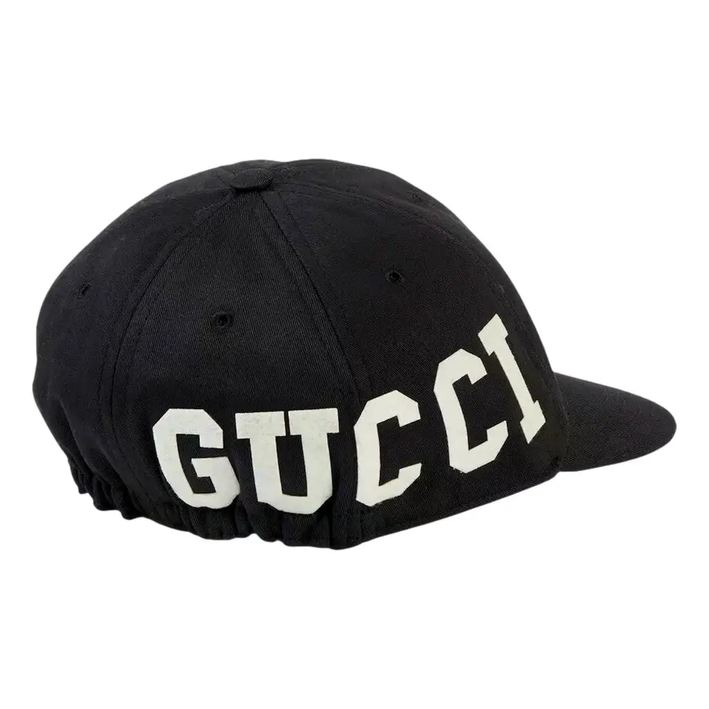 Gucci 25 Logo Cotton Baseball Cap in Black Medium Black Cotton Never worn - Inside View