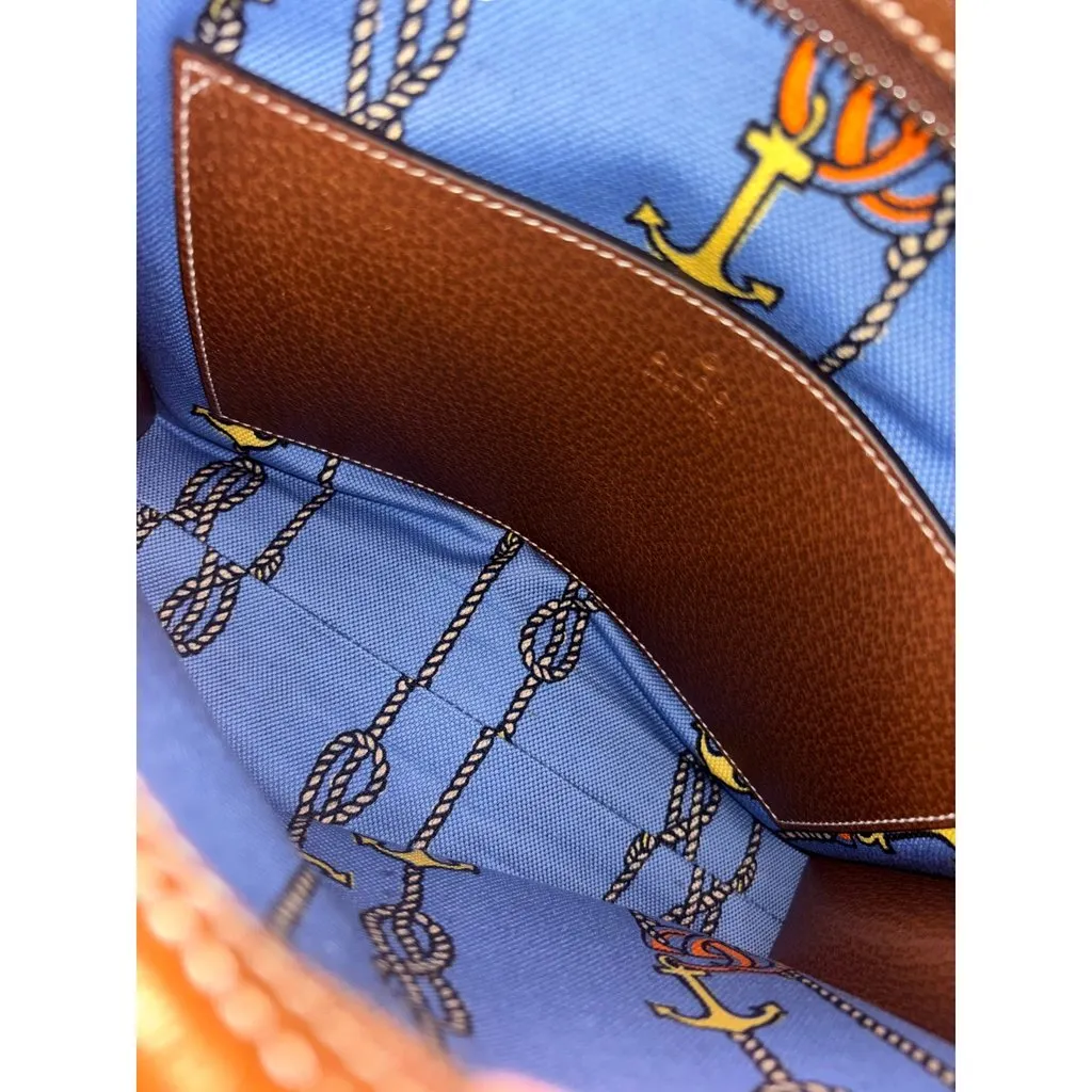 Gucci Gucci Summer Stories Forte dei Marmi Raffia Ophidia Clutch Yellow Leather Never worn - Inside View