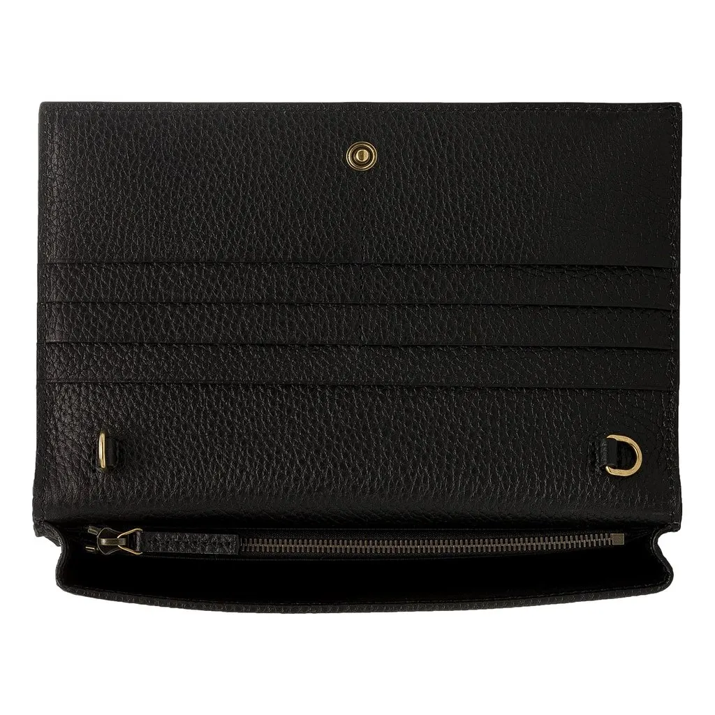 Gucci Interlocking GG Black Python Leather Bow Wallet on Chain Gold Hardware Black Leather Never worn - Box View