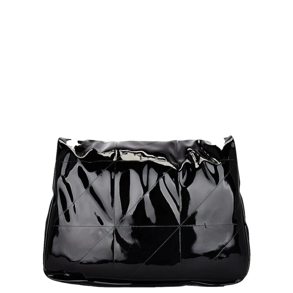 Saint Laurent Jamie YSL Black Patent Leather Chain Strap Large Shoulder Bag Black Leather Never worn - Box View