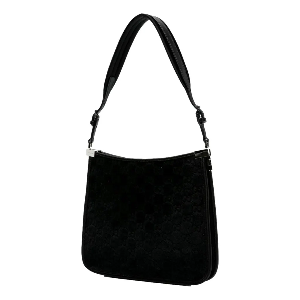 Gucci Horsebit Black Fur Slim Shoulder Bag Black Leather Never worn - Back View