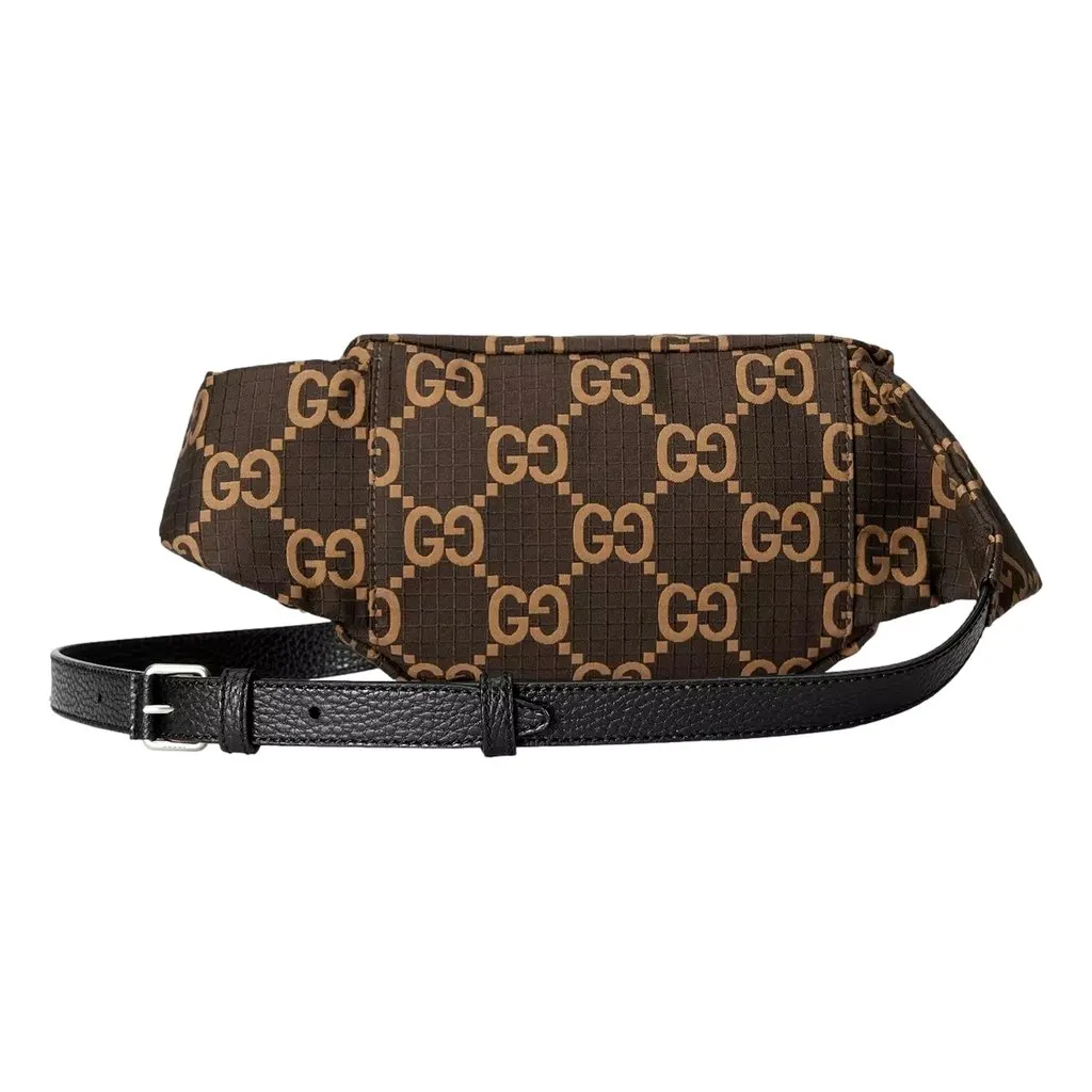 Gucci GG Ripstop Waist Bag Beige Brown Recycled Fabric Belt Bag Beige Leather Never worn - Inside View