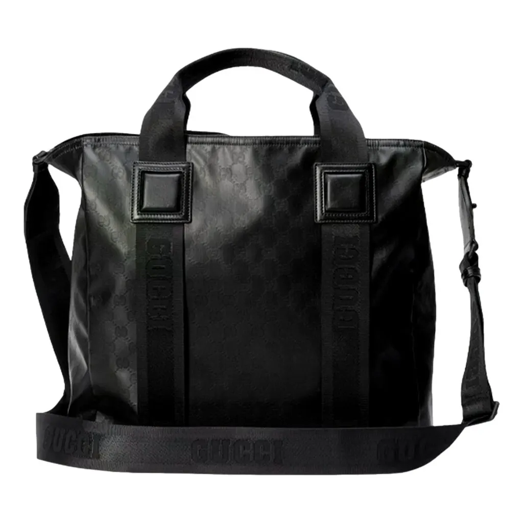 Gucci GG Crystal Black Canvas Travel Tote Bag Black Canvas Never worn - Front View