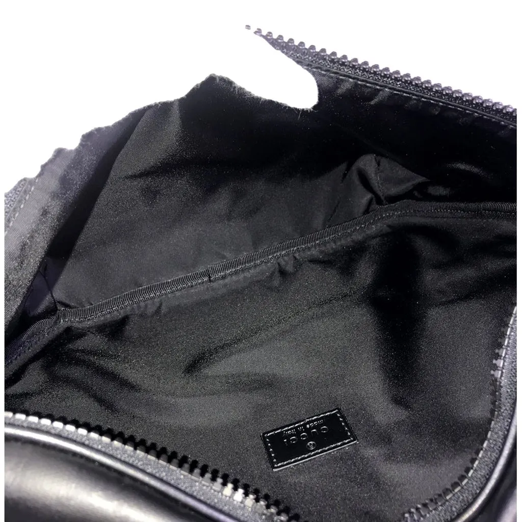 Gucci GG Crystal Canvas Black Tote Travel Shoulder Bag Black Canvas Never worn - Back View