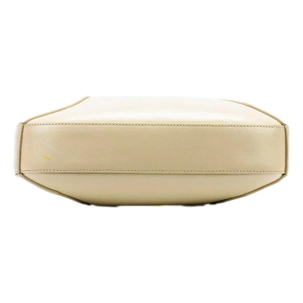 Alexander McQueen The Jewelled Leather Shoulder Bag Beige Skull Ring Handle Beige Leather Never worn - Model View