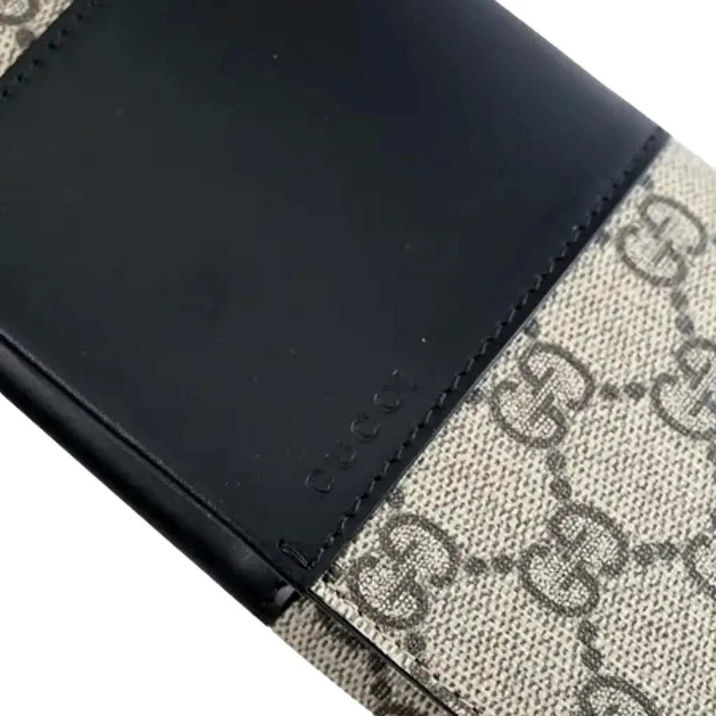 Gucci GG Supreme Canvas Leather Long Wallet Brown Canvas Never worn - Inside View