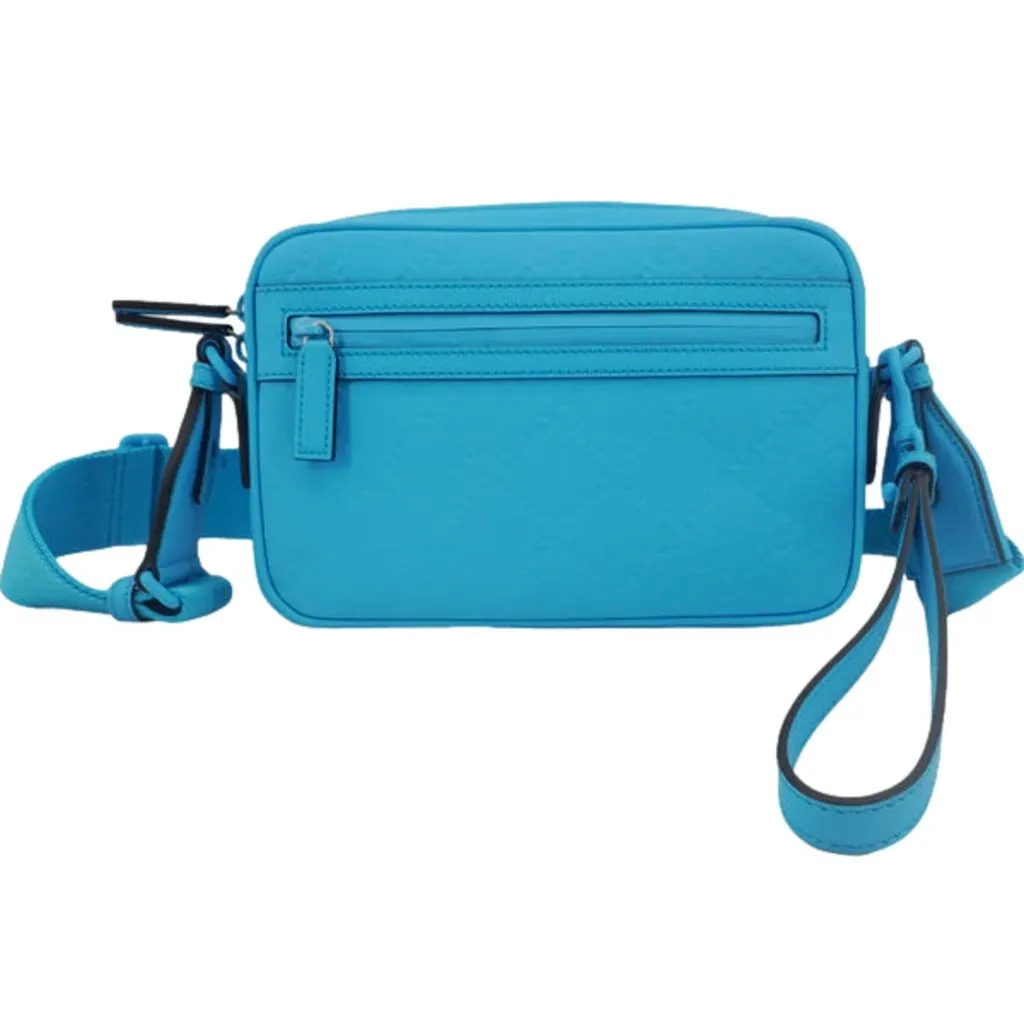 Gucci Gucci GG Rubber Effect Crossbody Bag in Blue Blue Leather Never worn - Front View