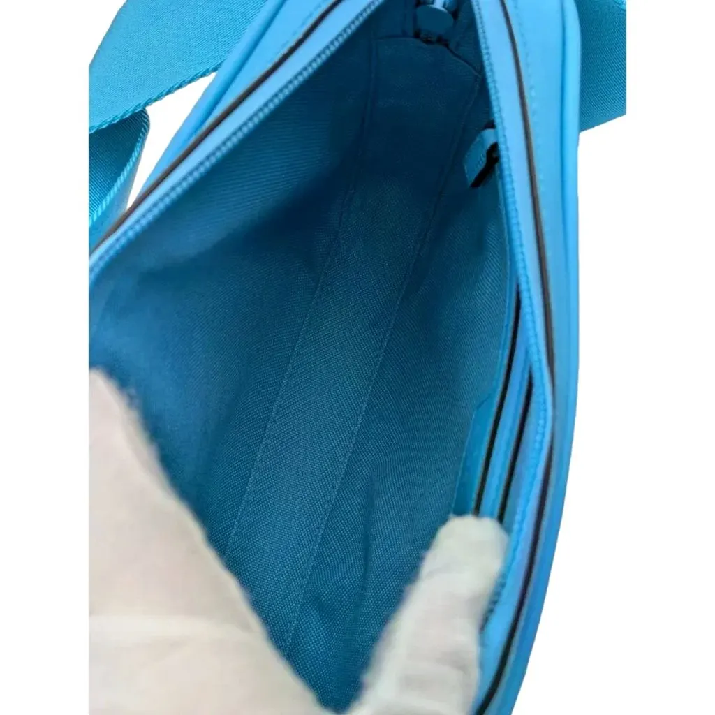 Gucci Gucci GG Rubber Effect Crossbody Bag in Blue Blue Leather Never worn - Inside View