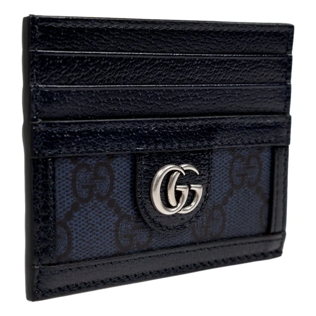 Gucci Gucci Ophidia GG Canvas Leather Navy Card Case Wallet Blue Leather Never worn - Inside View