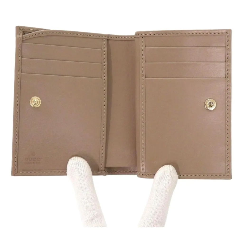 Gucci Gucci GG Shadow Brown Medium Bifold Wallet Brown Leather Never worn - Back View