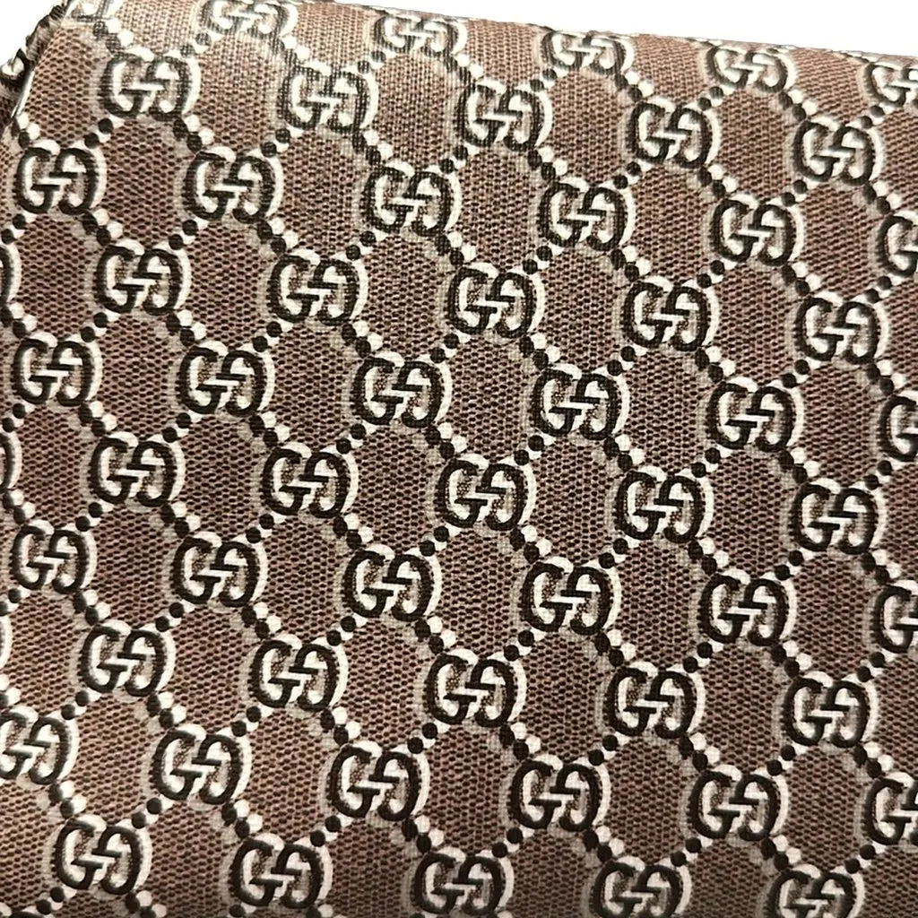 Gucci GG Shadow Beige Brown Large Cosmetic Pouch Brown Canvas Never worn - Box View