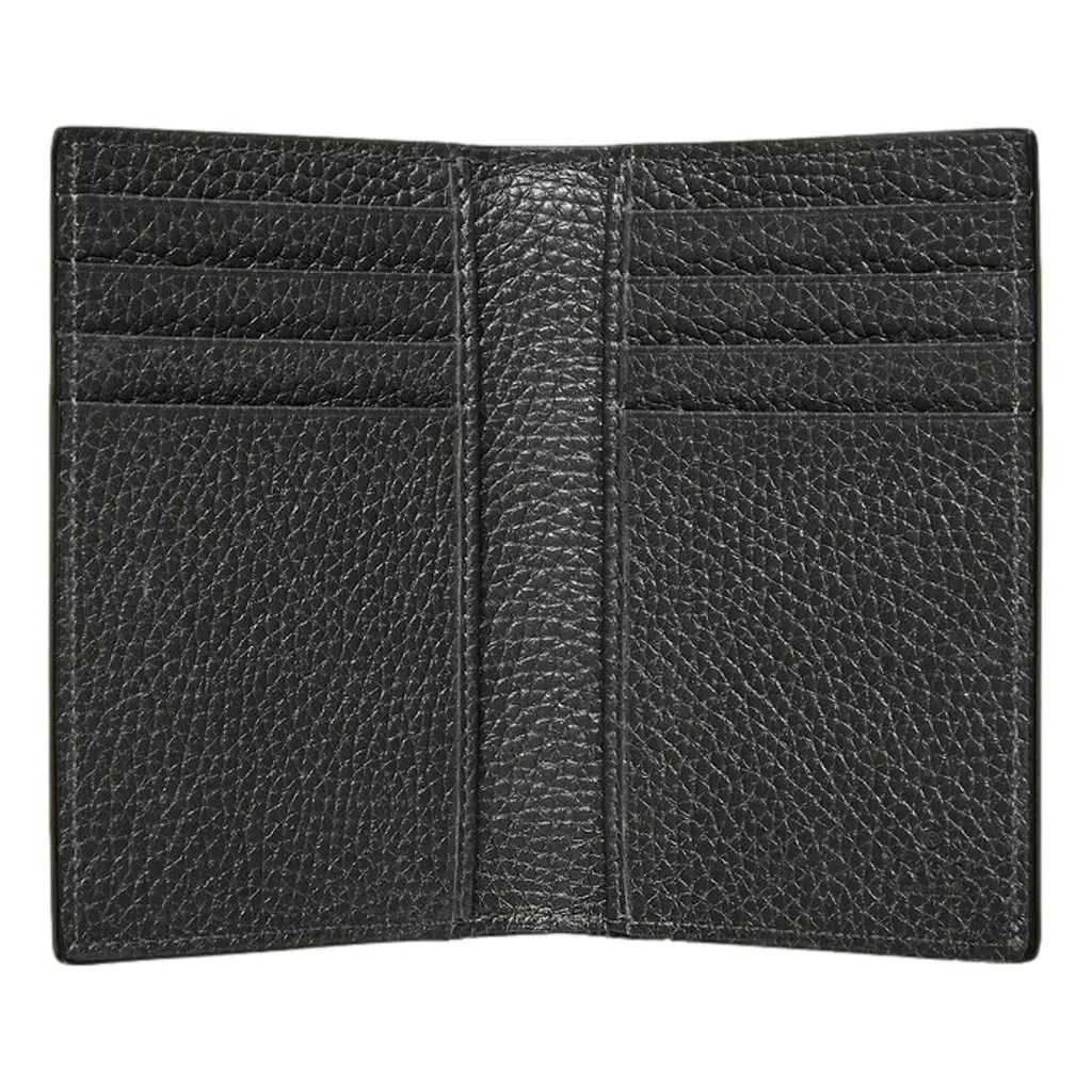 Gucci GG Shadow Black White Vertical Bifold Card Wallet Black Leather Never worn - Inside View
