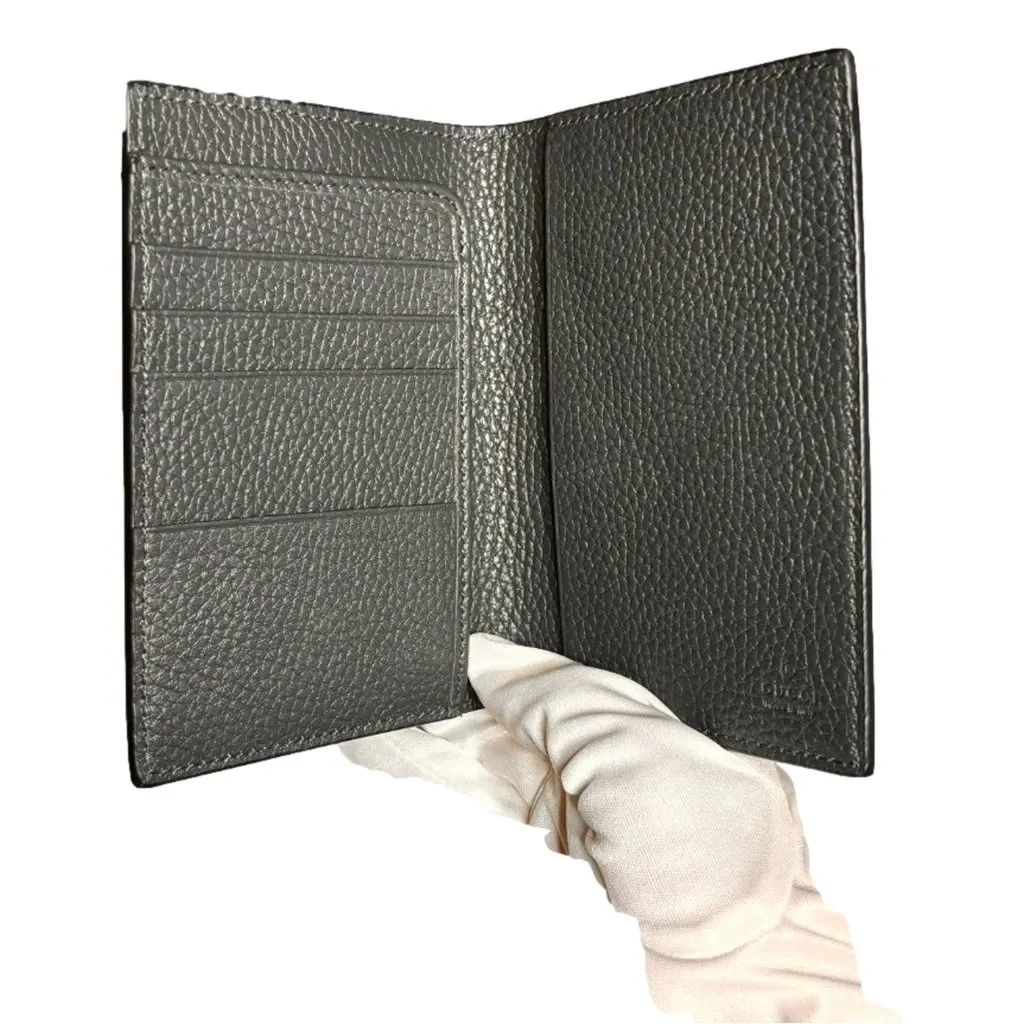 Gucci GG Shadow Large Bifold Wallet Black Embossed Leather Black Leather Never worn - Inside View
