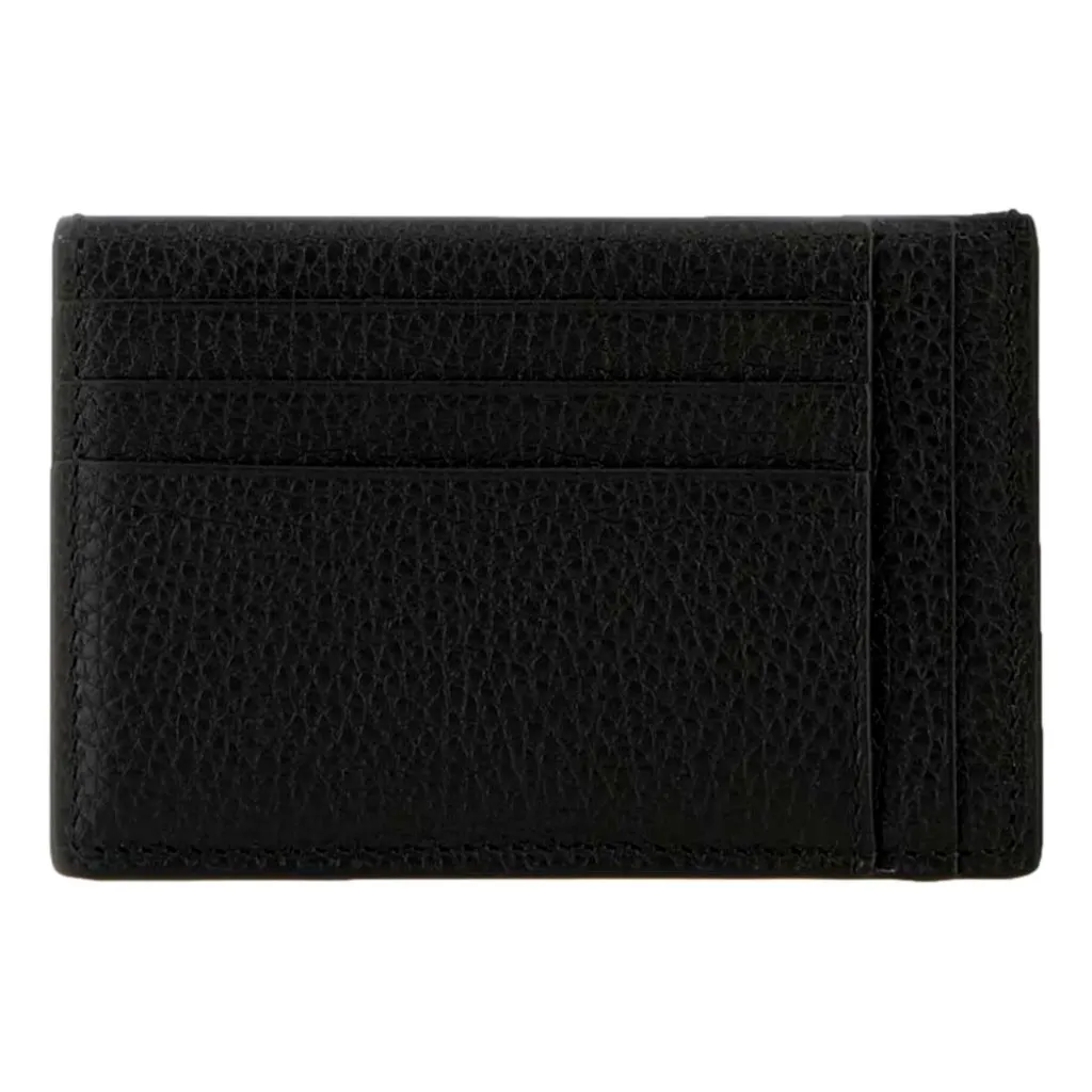 Gucci Jumbo GG Black Leather Card Holder Wallet Embossed Logo Black Leather Never worn - Inside View