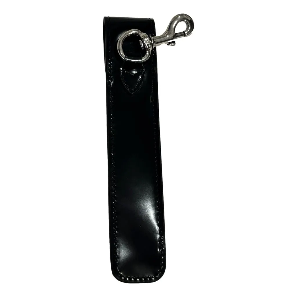 Gucci Black Patent Leather Apple Pencil Holder Keychain Black Leather Never worn - Model View