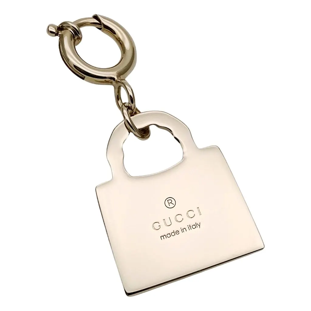 Gucci Bamboo Diana Metal Green Enamel Keychain Bag Charm Green Never worn - Box View