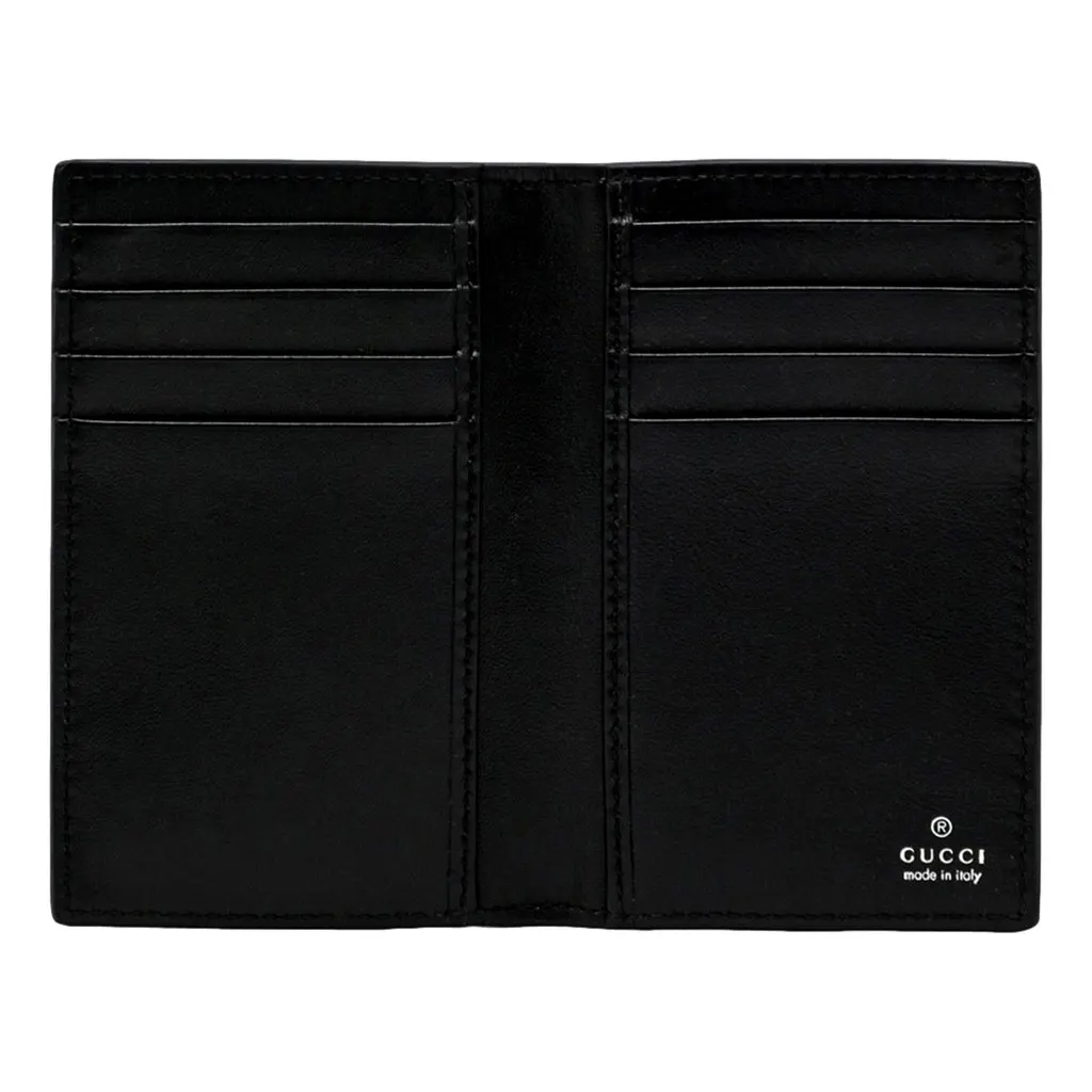 Gucci Horsebit Smooth Calfskin Leather Long Card Case Wallet in Black Black Leather Never worn - Inside View
