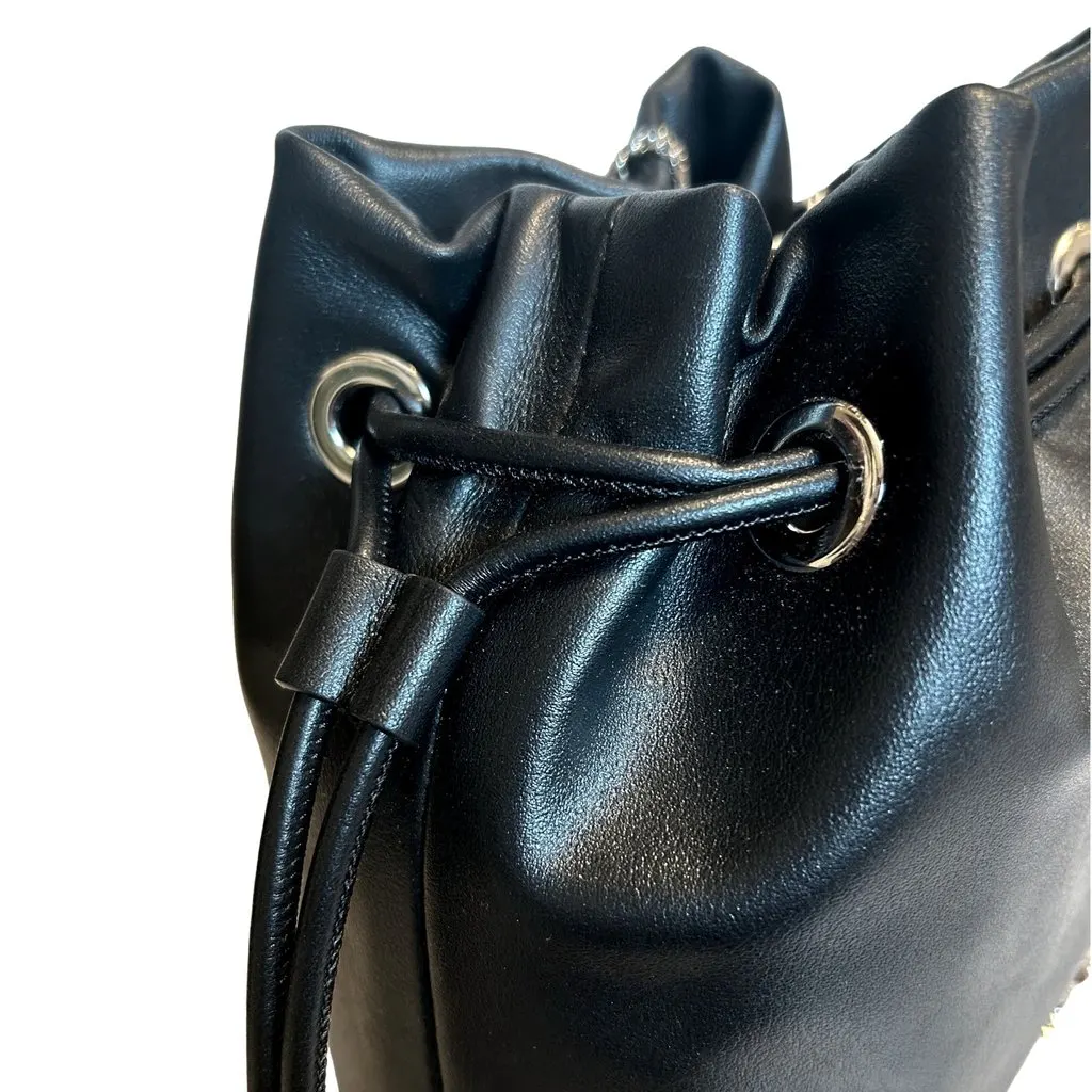 Jimmy Choo Jimmy Choo Marcheline Pearl Small Bucket Crossbody Bag Black Black Leather Never worn - Box View