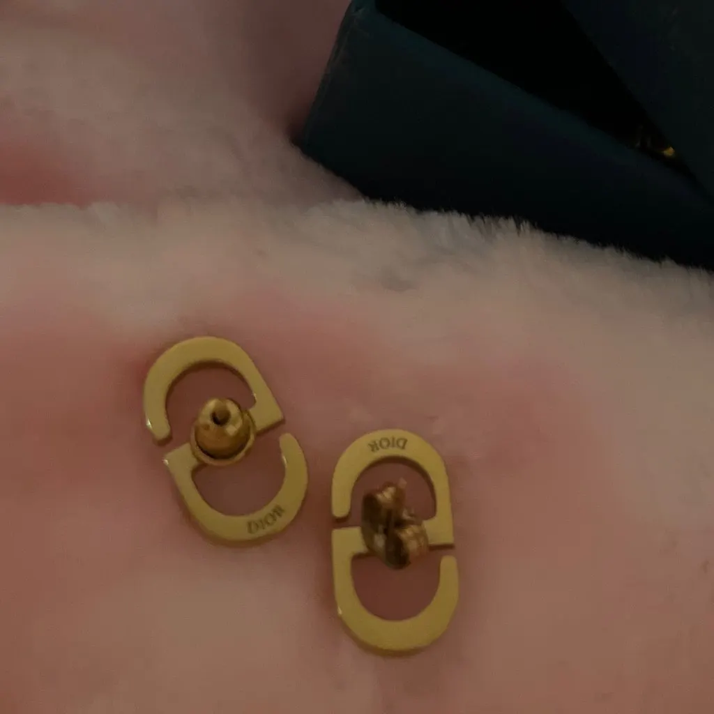 Dior cd studs mini Camel Gold Good - Back View