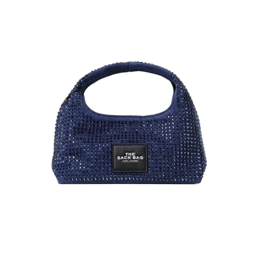 Marc Jacobs Marc Jacobs Dark-Tone Crystal Embellished Handbag Navy Cotton Never worn, with tag - Front View