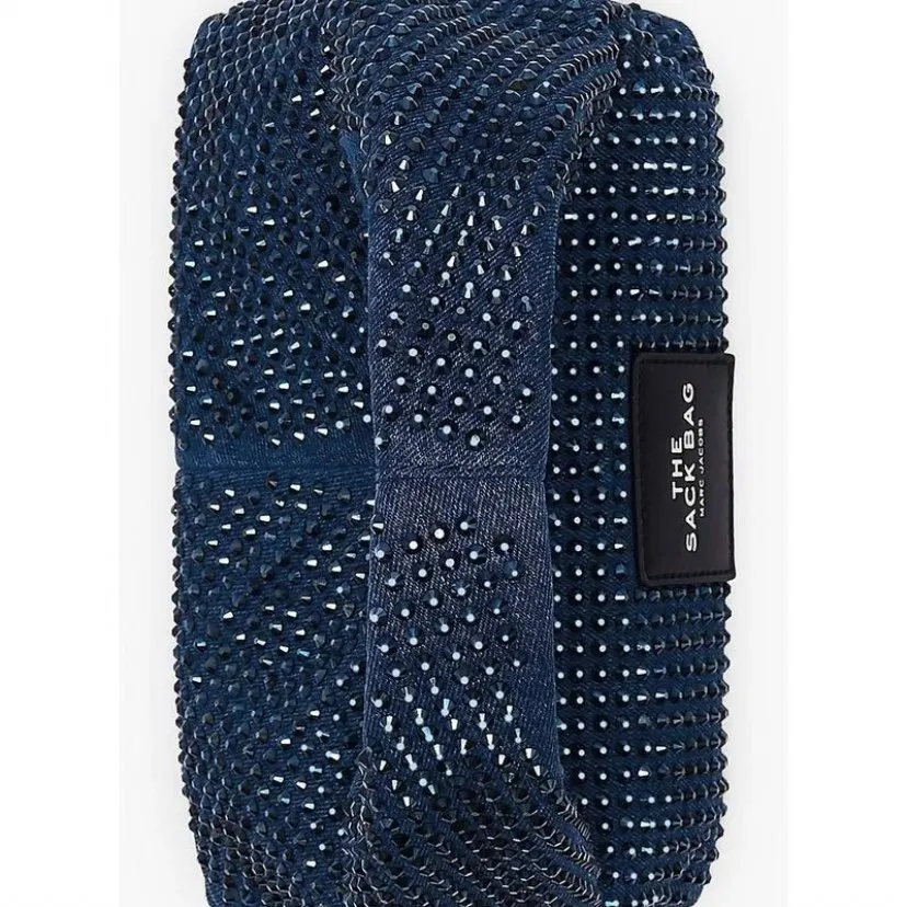 Marc Jacobs Marc Jacobs Dark-Tone Crystal Embellished Handbag Navy Cotton Never worn, with tag - Inside View