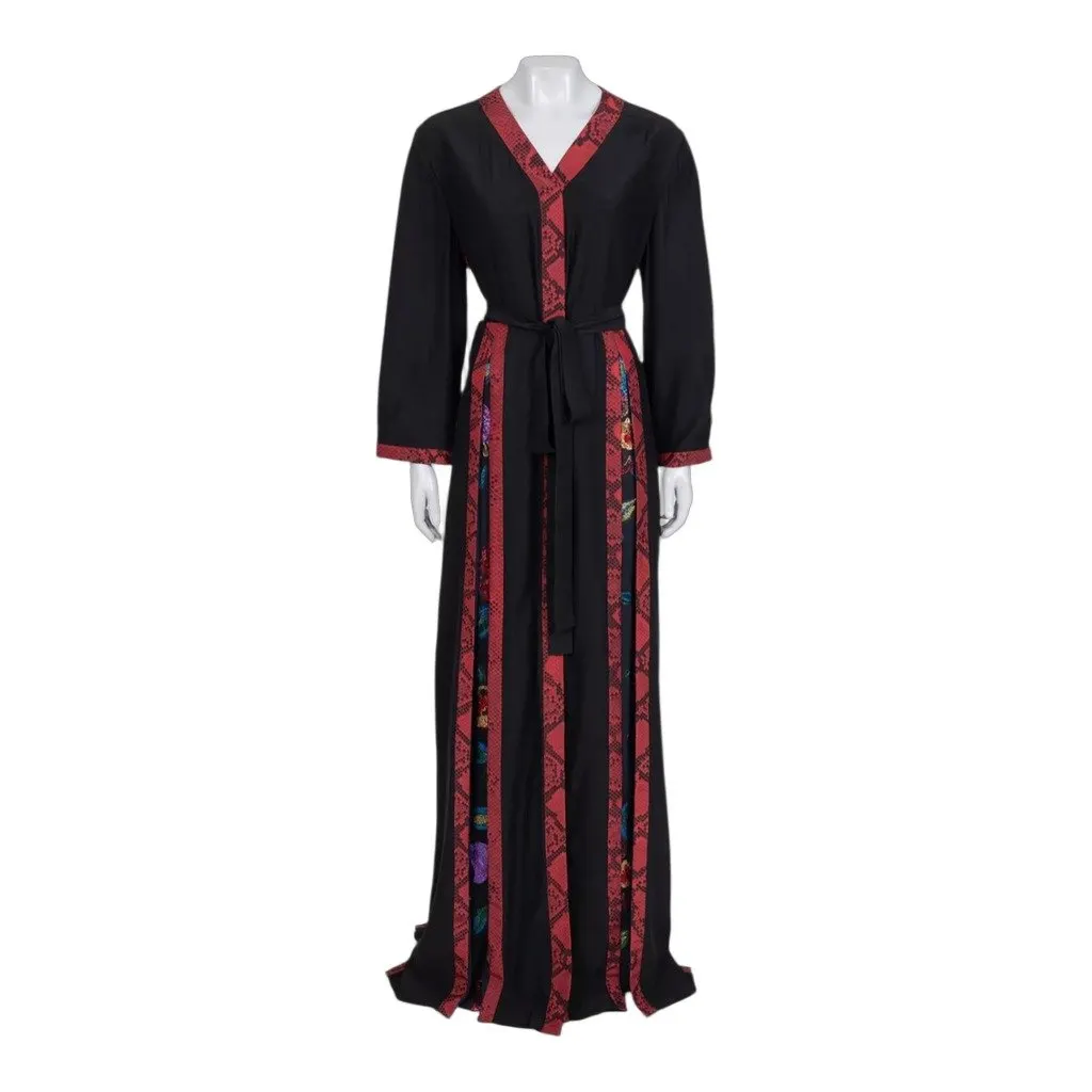 Burberry BURBERRY Printed Kimono Dress, Size IT42 | M Black Silk Very good - Front View