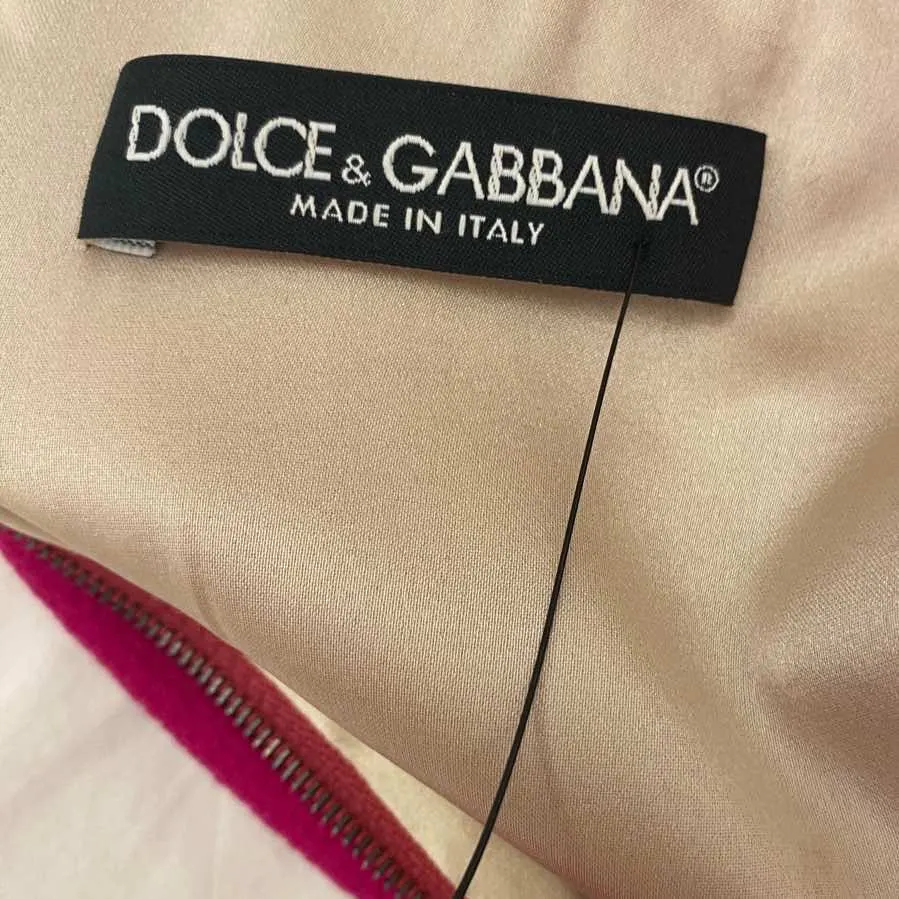 Dolce & Gabbana Mini Dress Pink Wool Very good - Model View