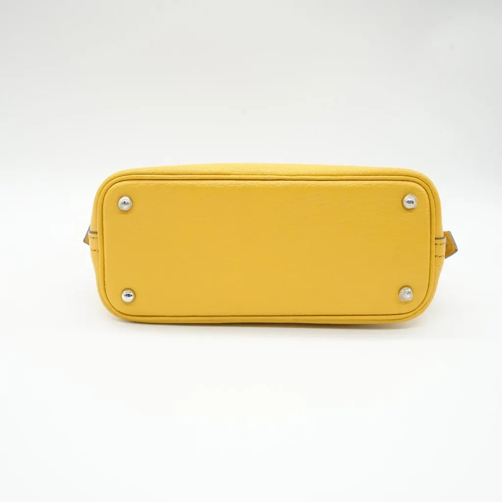 Hermès Bolide 1923 18 Mini Limoncello Chevre Stamp:W(2024) Yellow Leather Good - Inside View