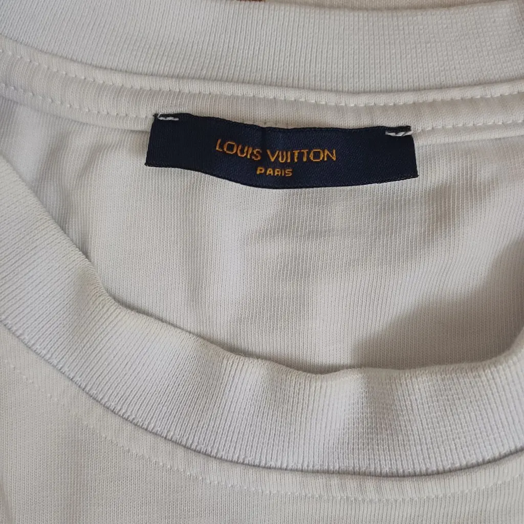 Louis Vuitton 2020 Virgil Rainbow Studio T-Shirt White Cotton Very good - Inside View