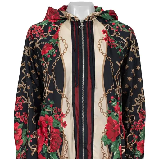 Gucci Floral print zip up جاكيت S