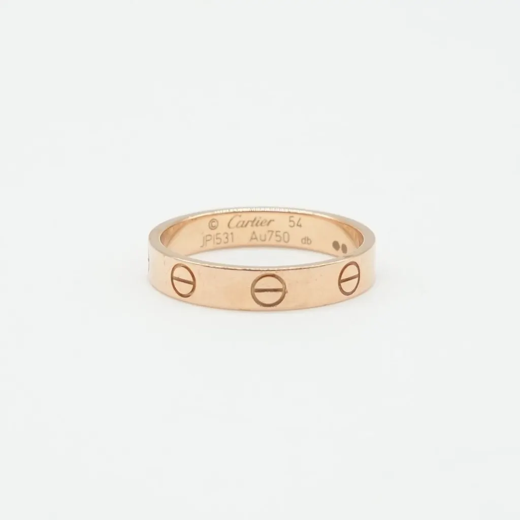 Cartier Love Ring, Small Model, 18K Pink Gold 3.2g Gold Rose Gold Good - Back View