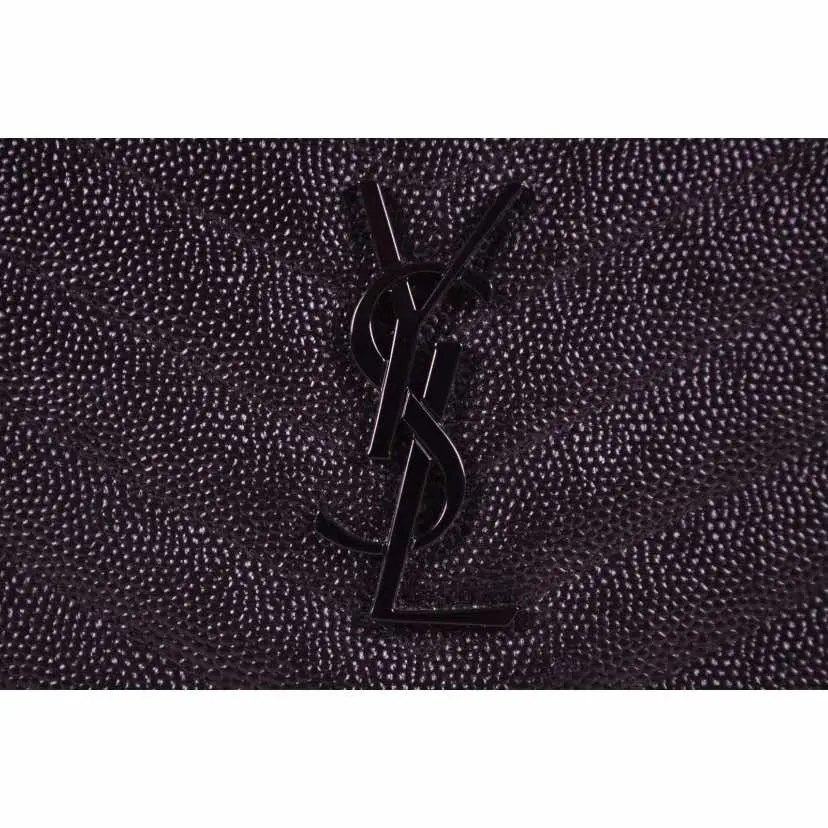 Saint Laurent Cassandre Matelassé Pouch Black Leather Very good - Model View