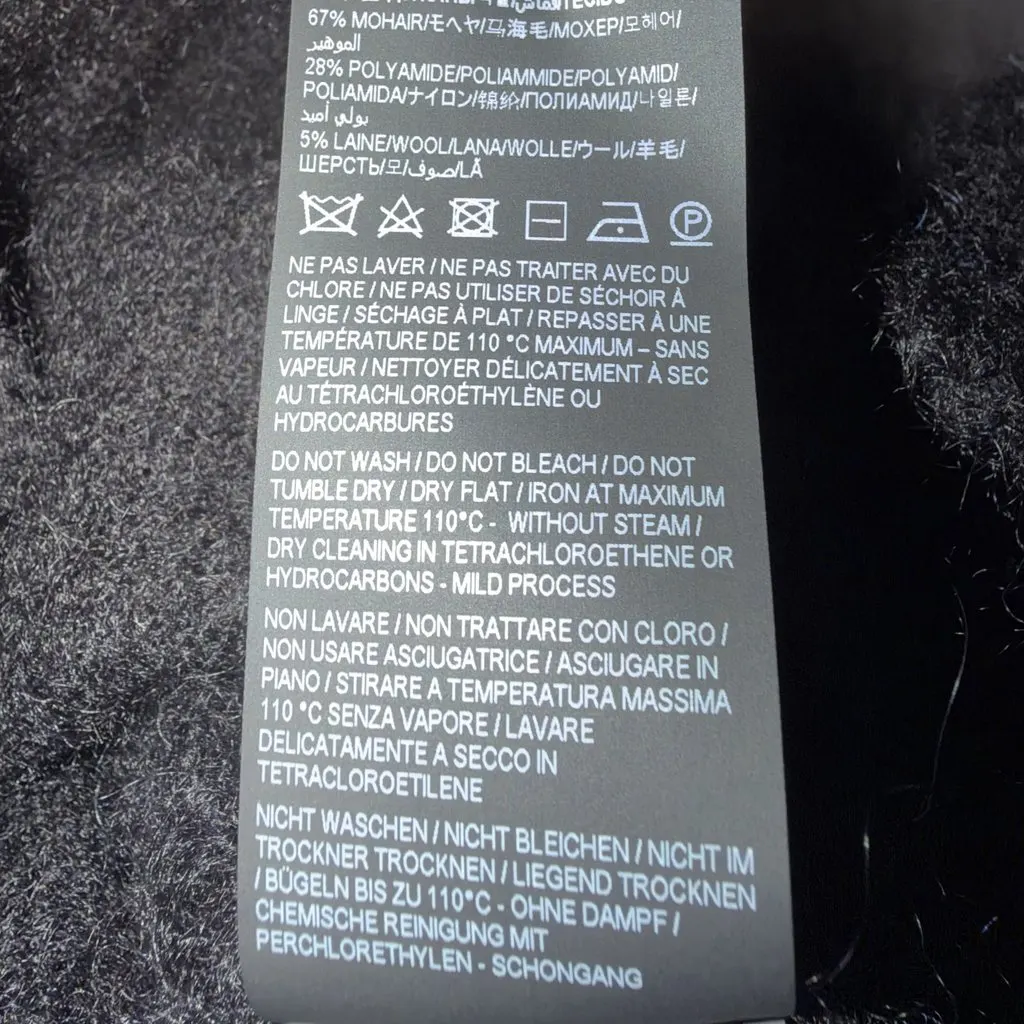 Saint Laurent Saint Laurent Mohair-blend Black Turtleneck Sweater Black Wool Very good - Box View