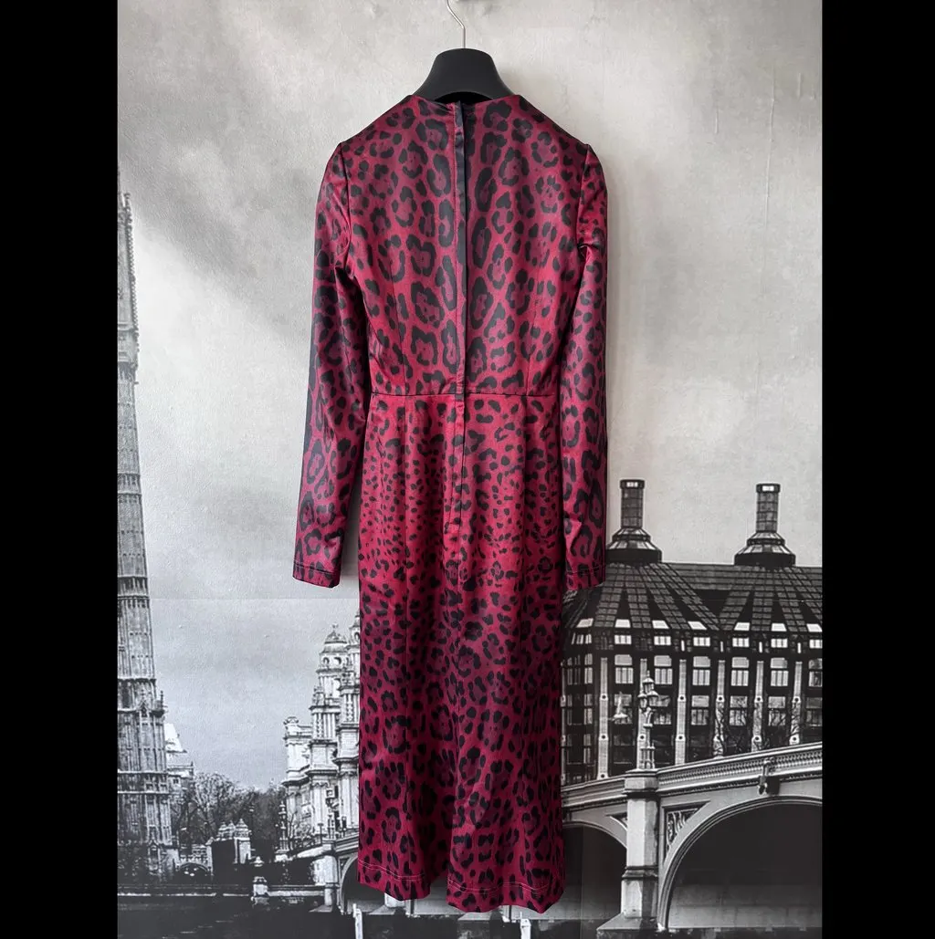 Dolce & Gabbana Stunning Dress Red Silk Never worn, with tag - Back View