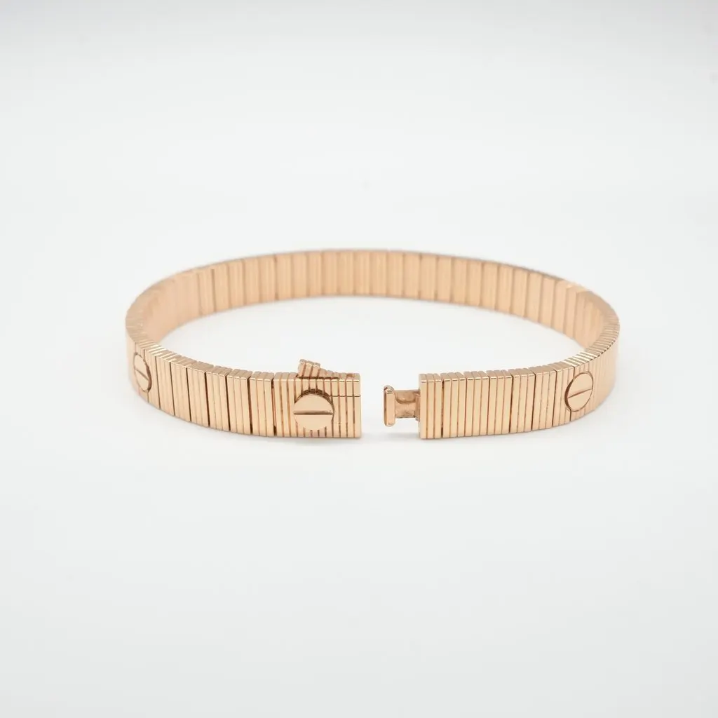 Cartier LOVE Unlimited Bracelet, Flexible 18K Rose Gold Size:16 27.5g Gold Rose Gold Good - Back View