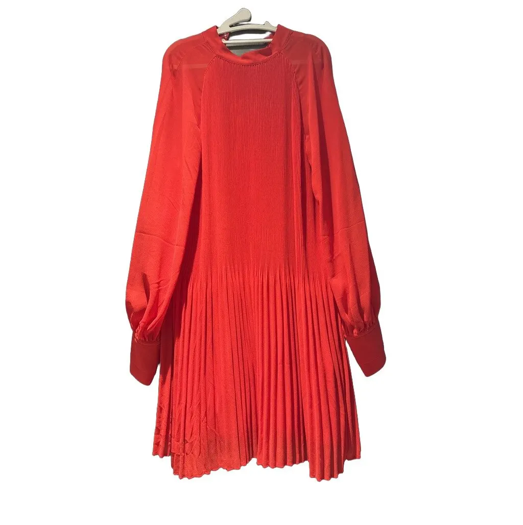 Boss Dress Red Viscose Never worn - Front View